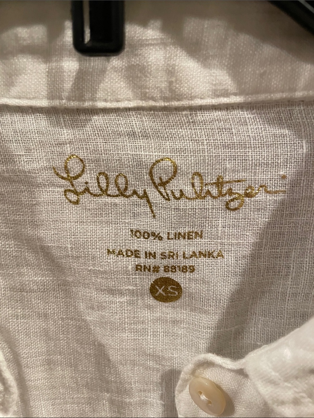Lilly Pulitzer White Sea view linen button Down Shirt - Picture 2 of 2